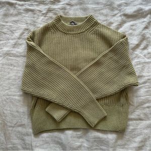 Everlane Texture Cotton Crew in Sage